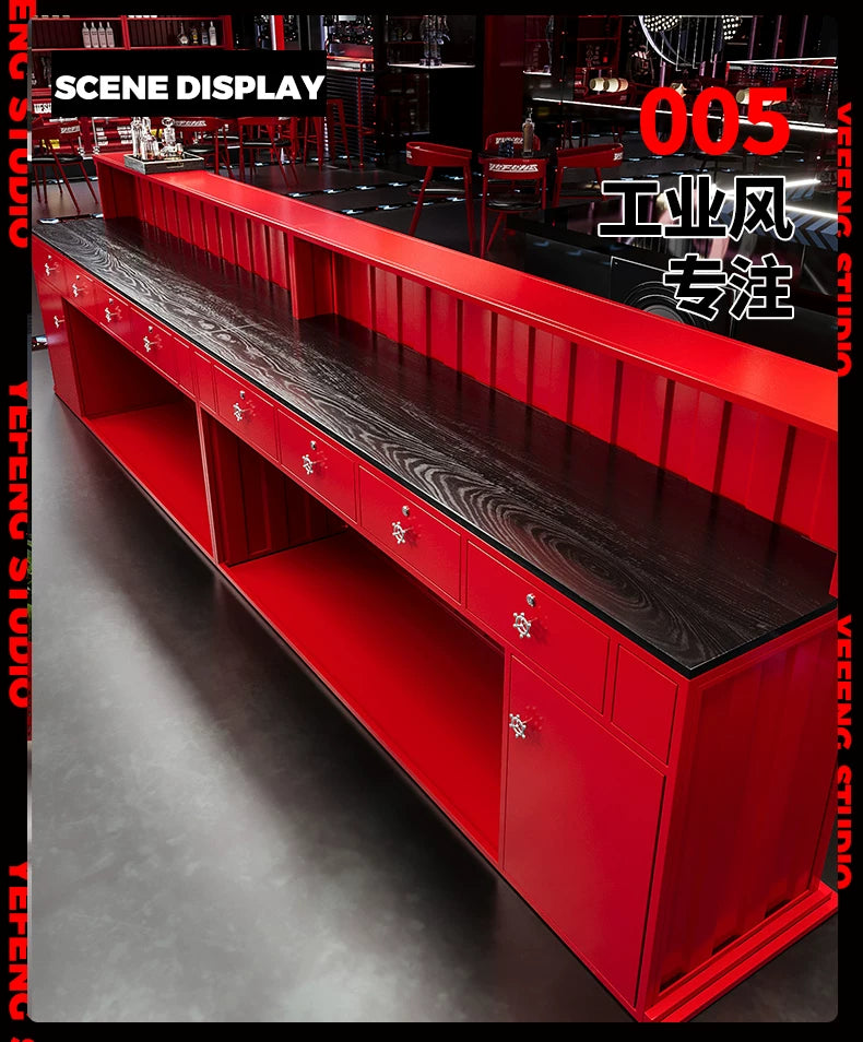 Industrial Container Bar Counter — Custom Commercial Bar Unit