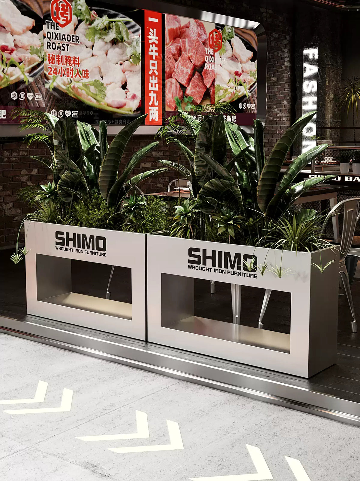 Industrial Steel Planter Boxes & Space Dividers