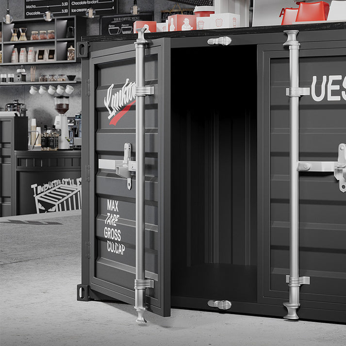 Industrial Container-Style Merchandise Display Table for Café, Coffee Shop & Retail Store