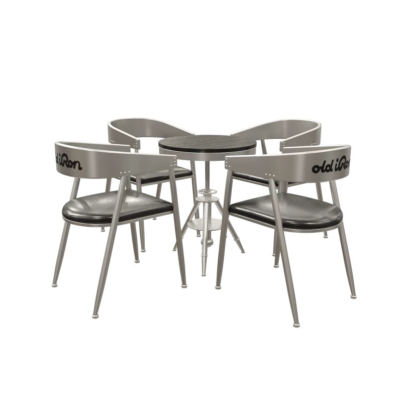 Industrial Metal Table & Chair Set | Commercial Seating for Bar, Café & Restaurant