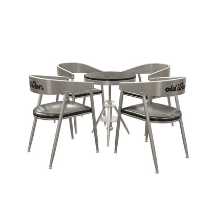 Industrial Metal Table & Chair Set | Commercial Seating for Bar, Café & Restaurant