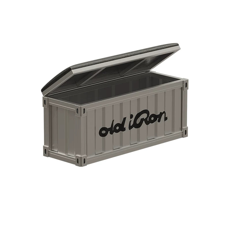 Industrial Container Storage Bench with Upholstered Seat