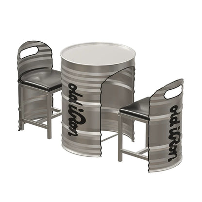 Oil Drum Table & 2-Chair Set | Industrial Bar Furniture for Café, Restaurant & Retail