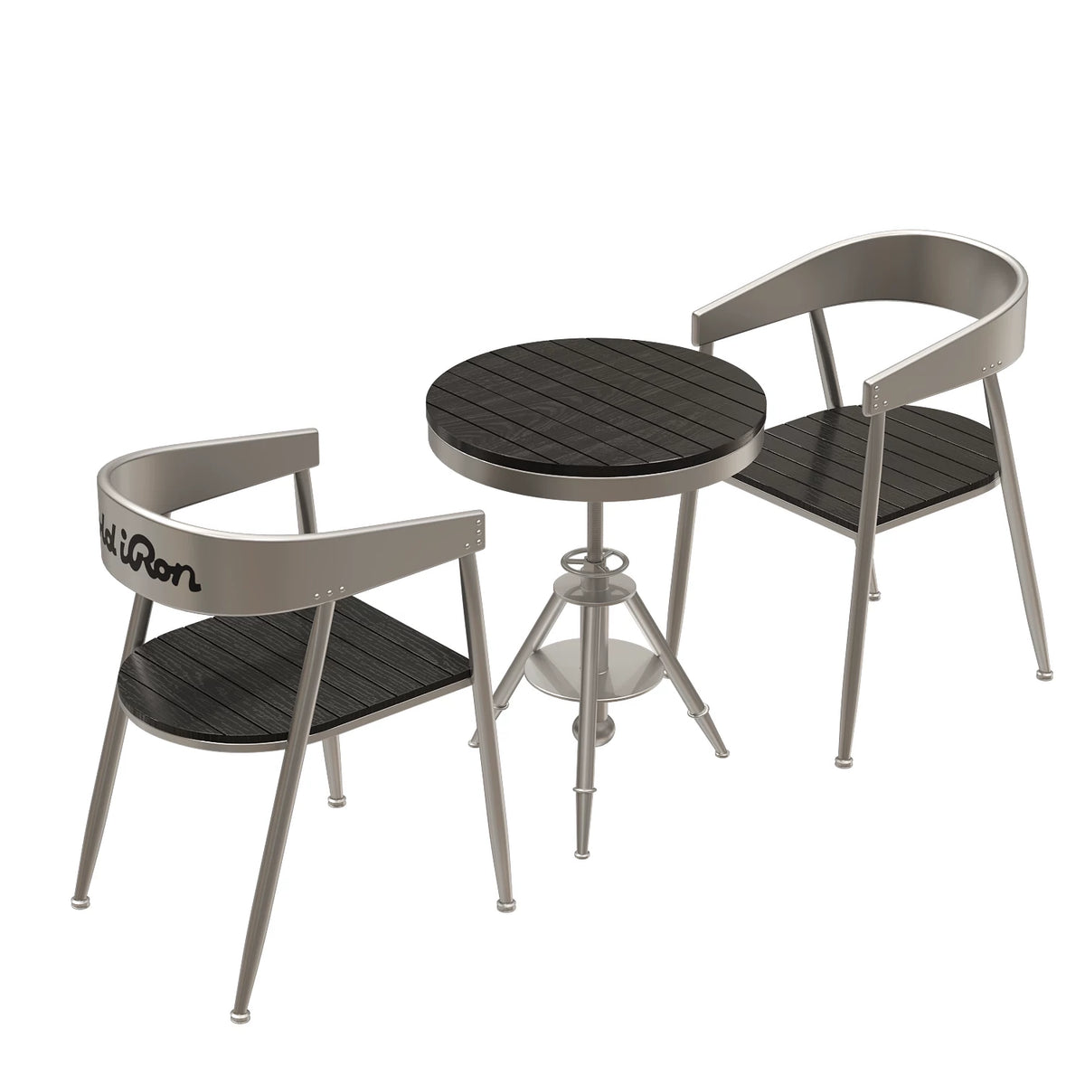 Industrial Metal Table & Chair Set | Commercial Seating for Bar, Café & Restaurant