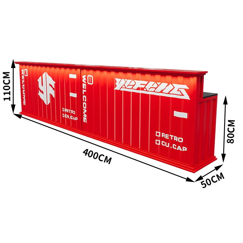 Industrial Container Bar Counter — Custom Commercial Bar Unit