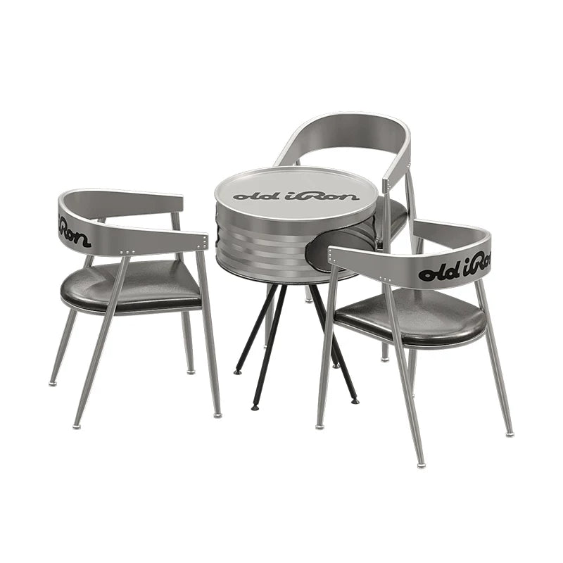 Industrial Metal Table & Chair Set | Commercial Seating for Bar, Café & Restaurant