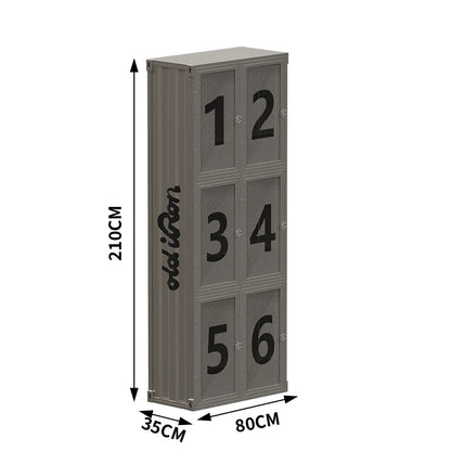Industrial Container Wire Mesh Locker Cabinet | Motorcycle Helmet & Commercial Storage Unit with Stenciled Numbers